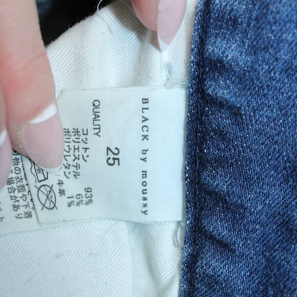 Black by Moussy Jeans Size 25 Low Rise Skinny Zip Hem - Picture 4 of 4